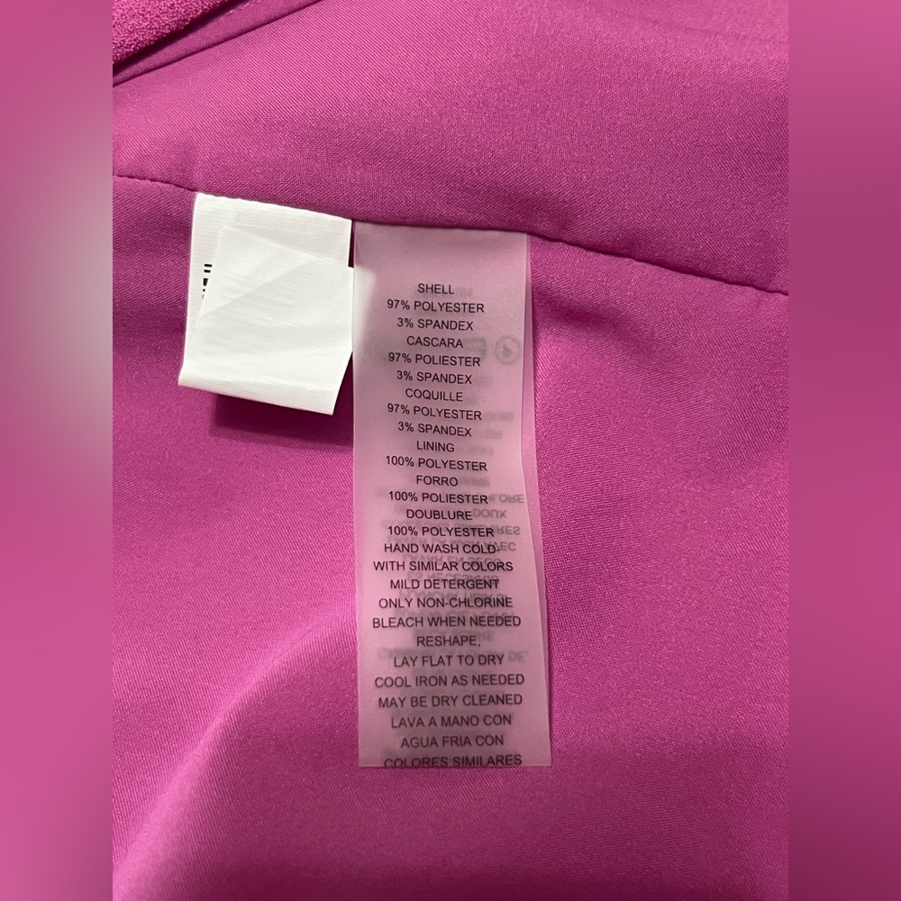 NWT Vince Camuto Sz 10 Boat Neck 3/4 Laser-Cut Puff Sleeve Crepe Sheath Dress - Picture 9 of 10